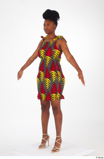 Dina Moses A poses dressed short decora apparel african dress…